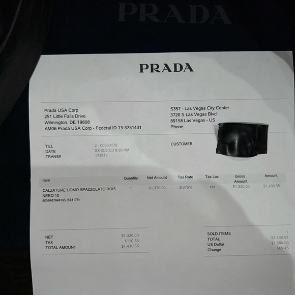 PRADA CALZATURE UOMO SPAZZOLATO ROIS NERO 10. - Picture 7 of 9